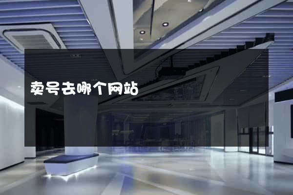 卖号去哪个网站