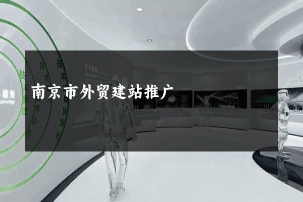 南京市外贸建站推广