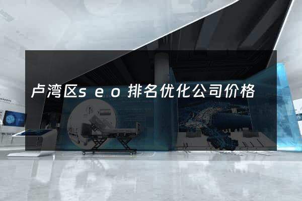 卢湾区seo排名优化公司价格