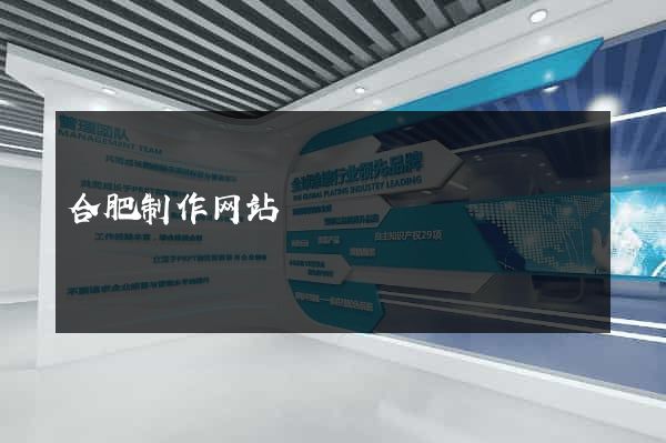 合肥制作网站
