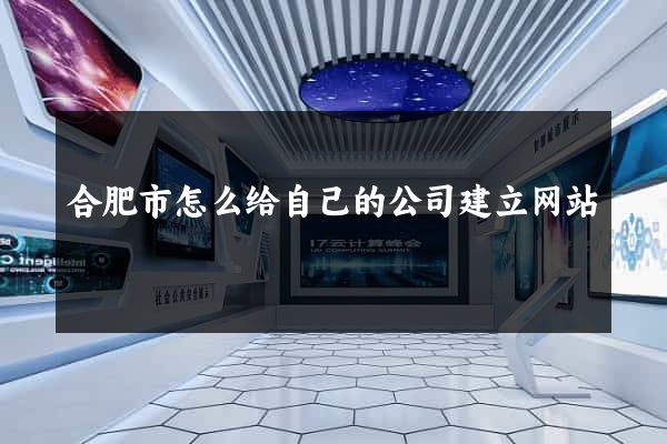 合肥市怎么给自己的公司建立网站