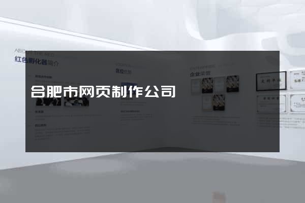 合肥市网页制作公司