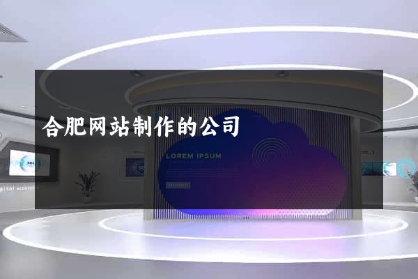 合肥网站制作的公司