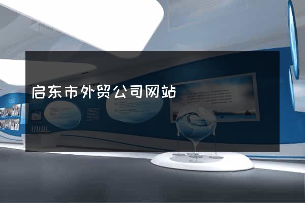 启东市外贸公司网站