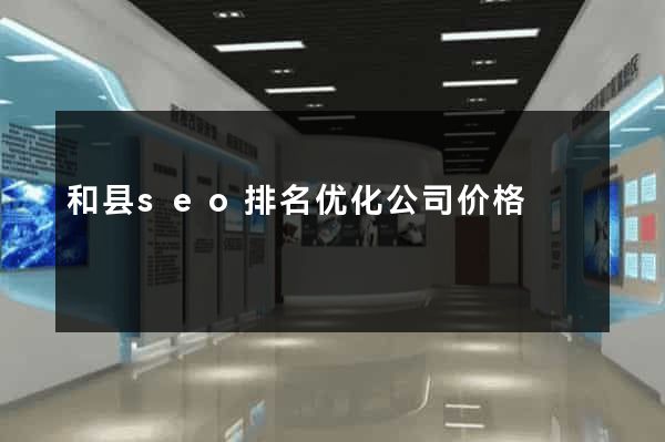 和县seo排名优化公司价格