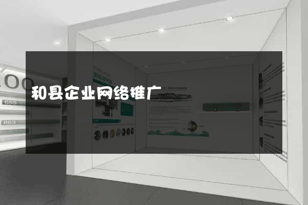 和县企业网络推广