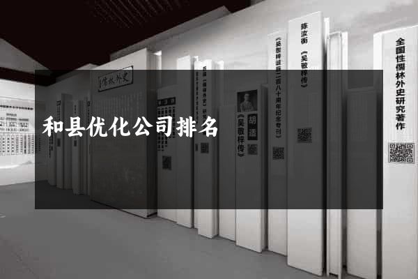 和县优化公司排名