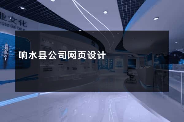 响水县公司网页设计