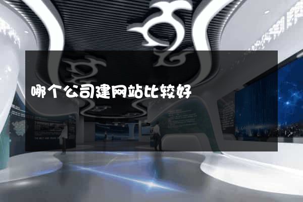 哪个公司建网站比较好