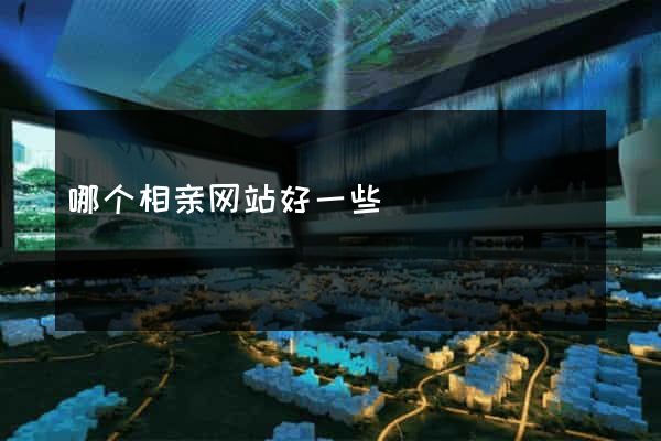 哪个相亲网站好一些