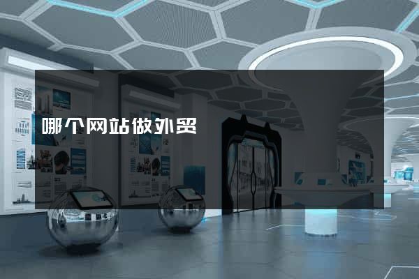 哪个网站做外贸