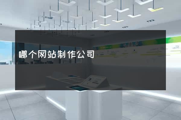 哪个网站制作公司