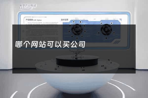 哪个网站可以买公司