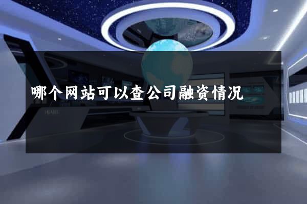 哪个网站可以查公司融资情况