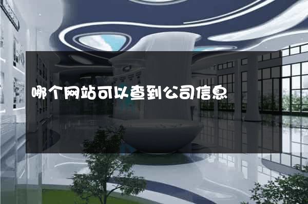 哪个网站可以查到公司信息