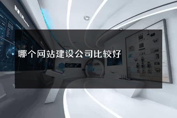 哪个网站建设公司比较好