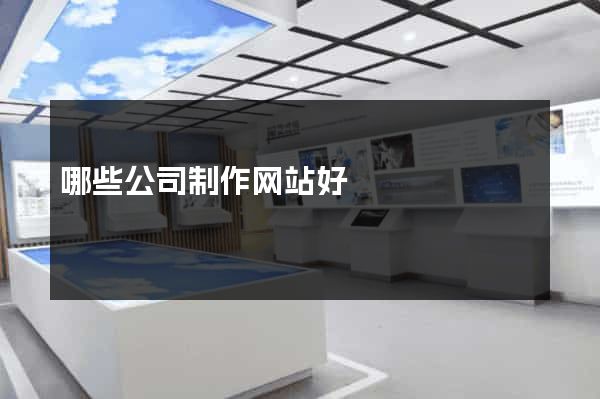 哪些公司制作网站好