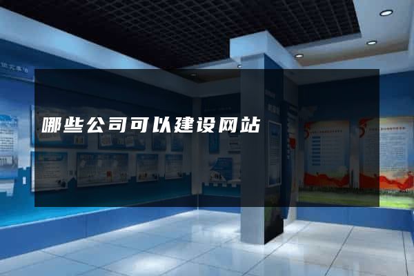 哪些公司可以建设网站