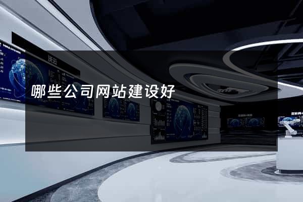 哪些公司网站建设好