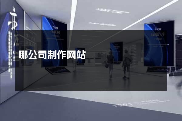 哪公司制作网站