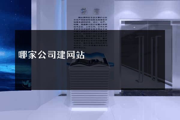 哪家公司建网站