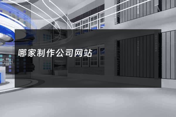 哪家制作公司网站