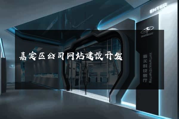 嘉定区公司网站建设开发