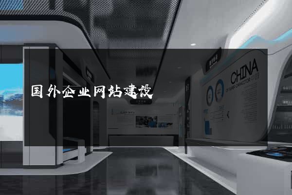 国外企业网站建设