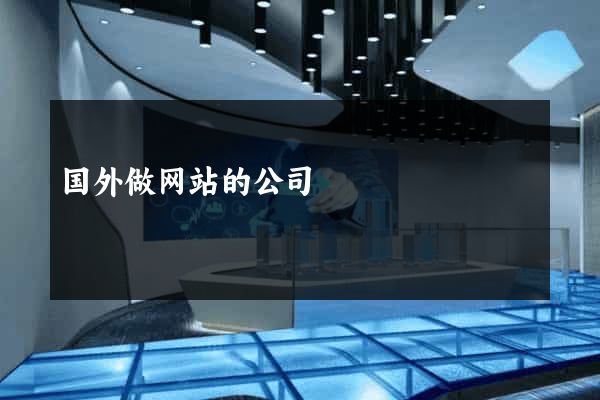 国外做网站的公司
