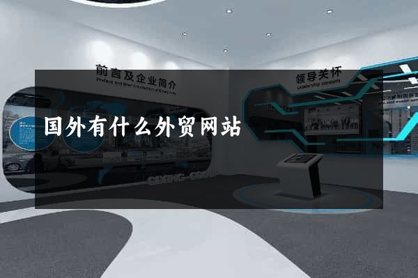 国外有什么外贸网站