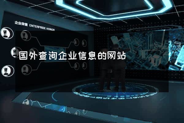 国外查询企业信息的网站
