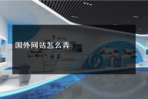 国外网站怎么弄