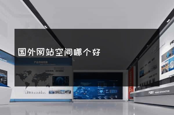 国外网站空间哪个好
