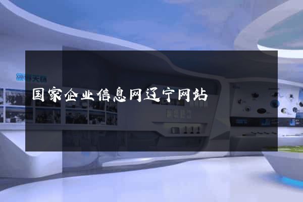 国家企业信息网辽宁网站