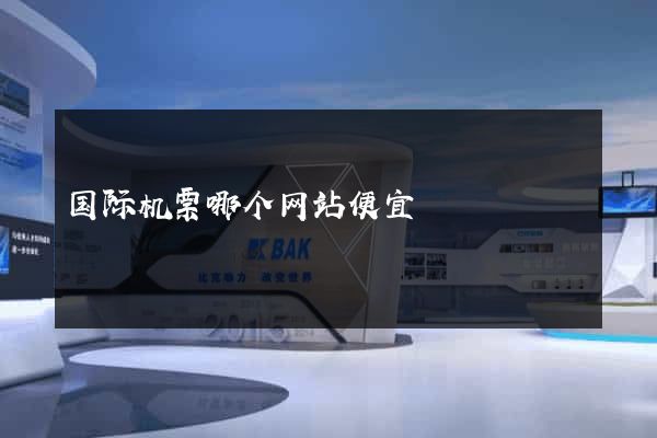 国际机票哪个网站便宜