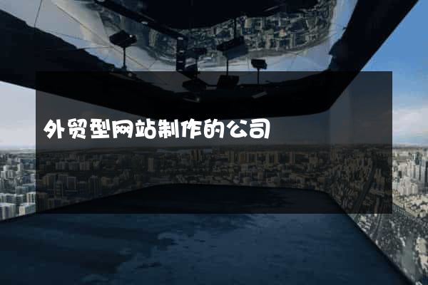 外贸型网站制作的公司