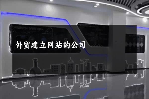 外贸建立网站的公司