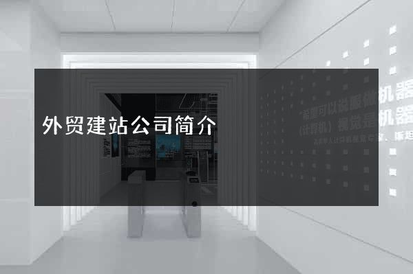 外贸建站公司简介