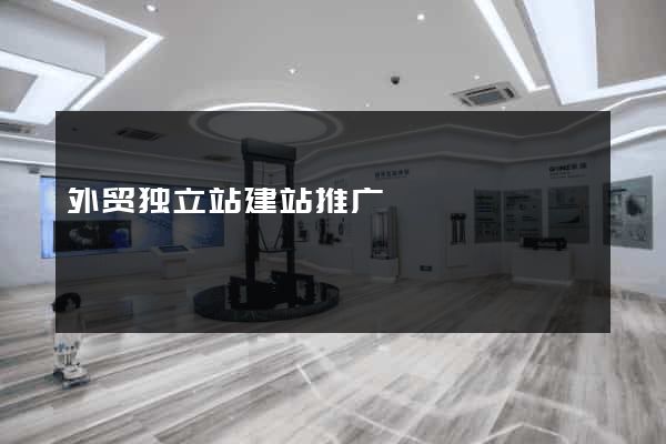外贸独立站建站推广