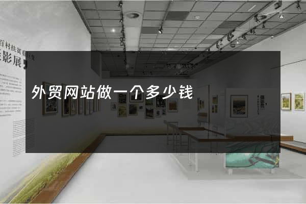 外贸网站做一个多少钱