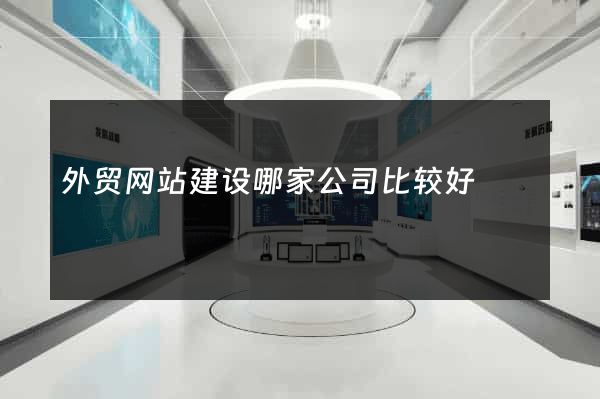 外贸网站建设哪家公司比较好