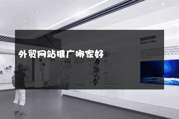 外贸网站推广哪家好