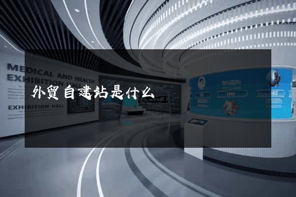 外贸自建站是什么