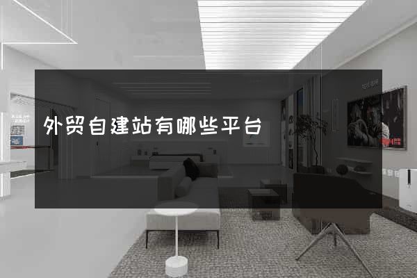 外贸自建站有哪些平台