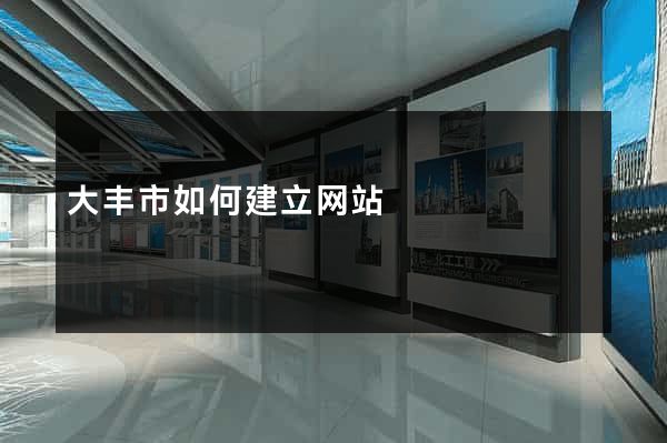 大丰市如何建立网站