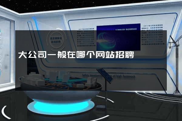 大公司一般在哪个网站招聘