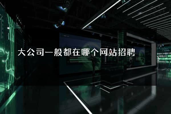 大公司一般都在哪个网站招聘