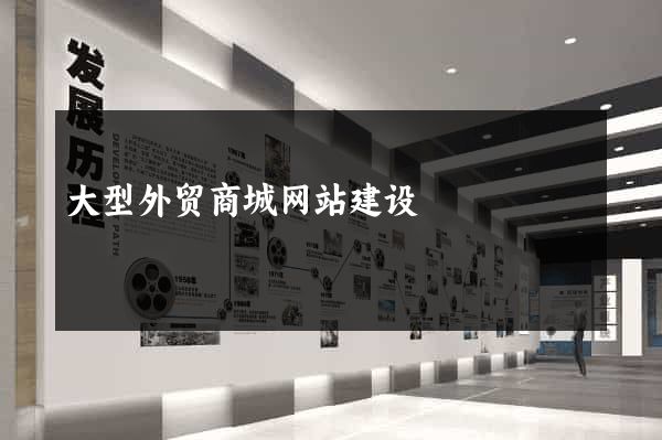 大型外贸商城网站建设