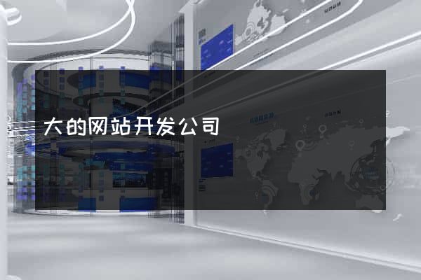 大的网站开发公司