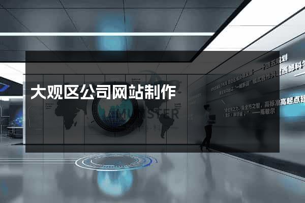 大观区公司网站制作